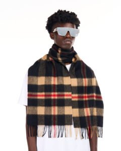 Fashion week designer cashmere scarves