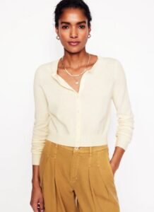 Eva Cashmere Cropped Cardigan 