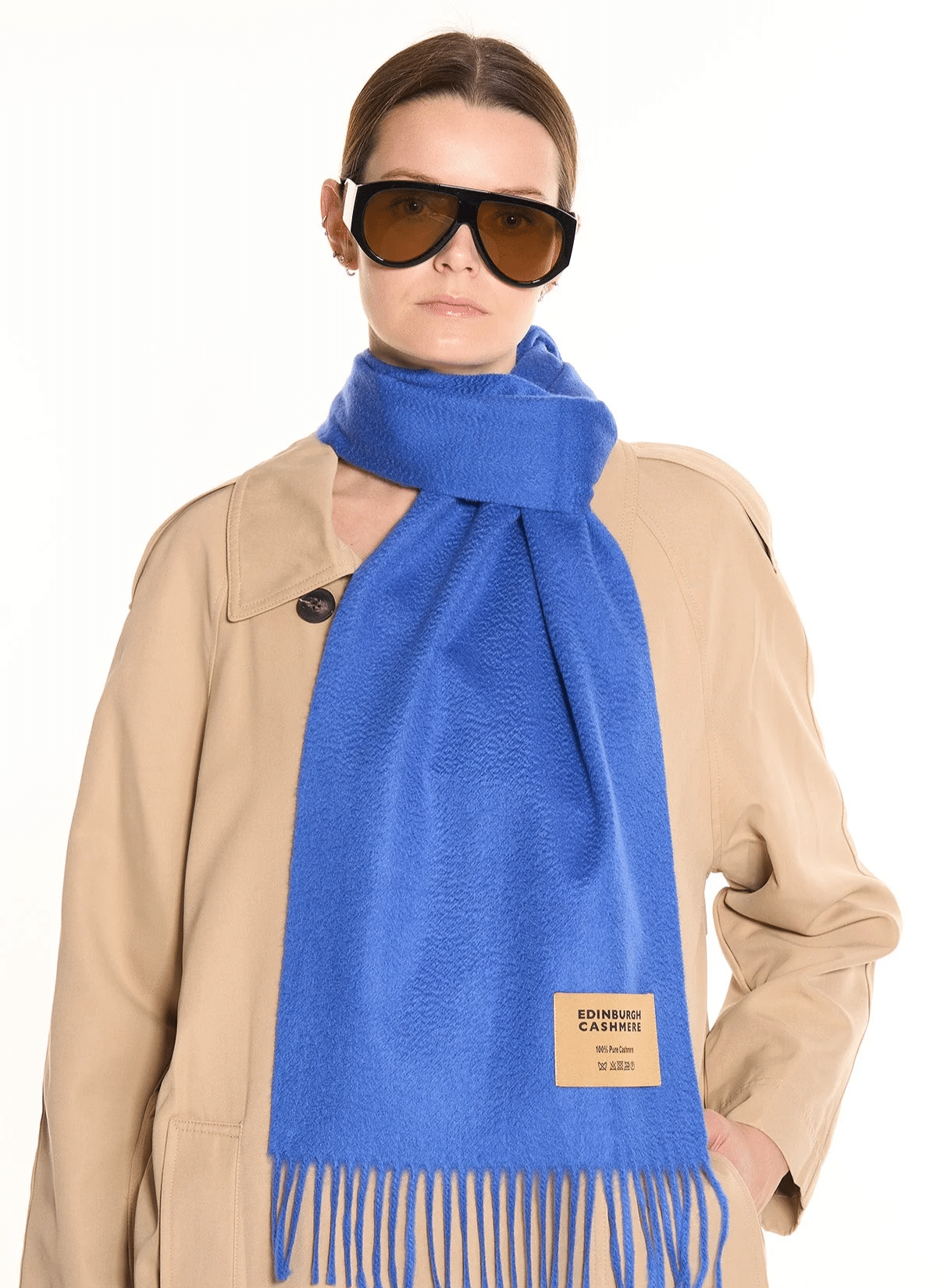 Heritage Solid Colour Cashmere Scarf 